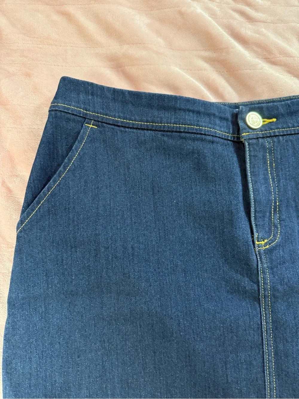 Lilly Pulitzer Collette Dark Blue Stretch Denim Mini Skirt, Sz 4